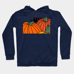 Halloween Horror Kittens and Pumpkins Hoodie